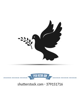 Pigeon Olive Leaf Icon