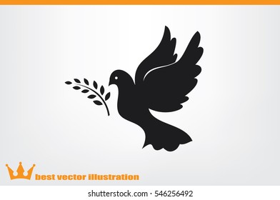Pigeon Olive Leaf icon vector illustration eps10.
