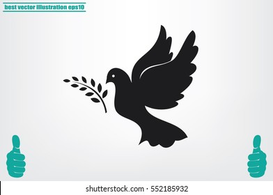 Pigeon Olive Leaf icon vector illustration eps10.
