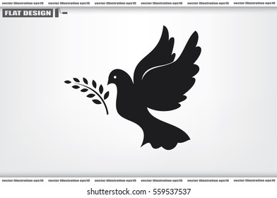 Pigeon Olive Leaf icon vector illustration.