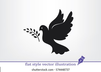 Pigeon Olive Leaf icon vector illustration eps10.