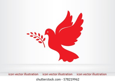 Pigeon Olive Leaf icon vector illustration.