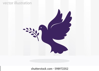 Pigeon Olive Leaf icon vector illustration eps10.