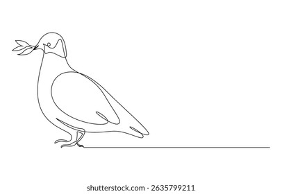 pigeon one desenho de linha contínua