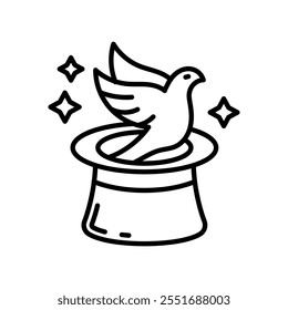 Pigeon Outline Icon, Vector illustration