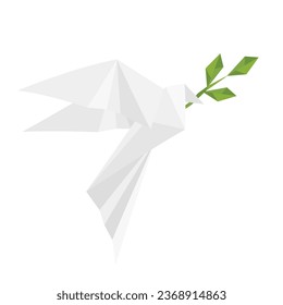 pigeon paper white with olive branch