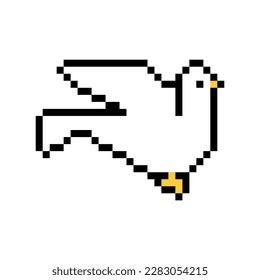 Pigeon píxel art. pixelada paloma de 8 bits