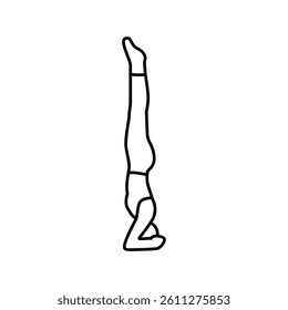 pigeon pose eka pada rajakapotasana yoga line icon vector. pigeon pose eka pada rajakapotasana yoga sign. isolated contour symbol black illustration