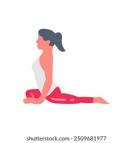 Pigeon Pose Flat Icons, Vector illustration