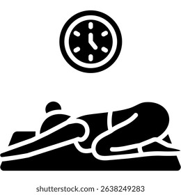 Pigeon Pose Icon Glyph Vector Illustration