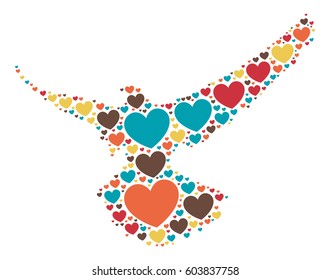 pigeon shape vector design illustration
