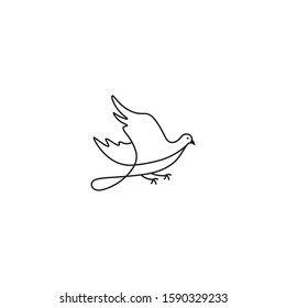 Peace Pigeon Purity Spirituality Concept Vector Stock Vector (Royalty ...