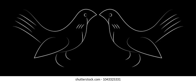 Pigeon silhouette ( peace )