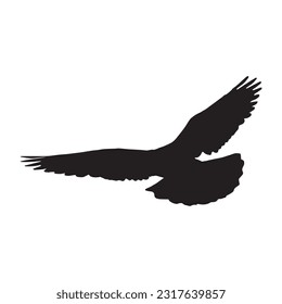 pigeon silhouette set collection isolated black on white background vector illustration