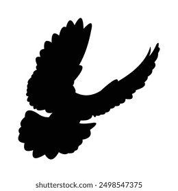 pigeon silhouette vector design in black on a white background