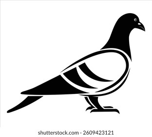 Pigeon silhouette vector illustration design. 