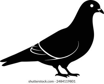 pigeon this is a editable eps file silhouette illustration 