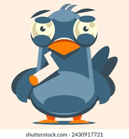 Pigeon vector character color flat illustration pigeon image
