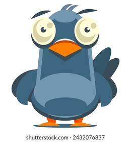 Pigeon vector character color flat illustration pigeon image