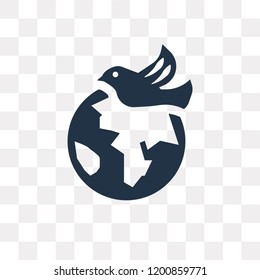 Pigeon vector icon isolated on transparent background, Pigeon transparency concept can be used web and mobile