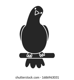 Pigeon vector icon.black vector icon isolated on white background pigeon.