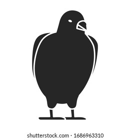 Pigeon vector icon.black vector icon isolated on white background pigeon.