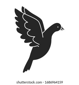 Pigeon vector icon.black vector icon isolated on white background pigeon.