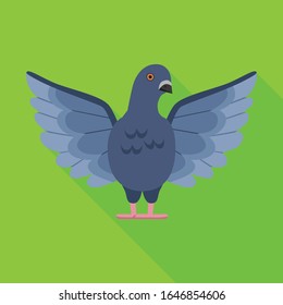 Pigeon vector icon.Flat vector icon isolated on white background pigeon.
