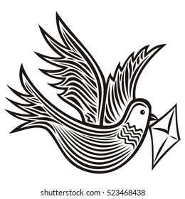 Pigeon. Vector illustration.