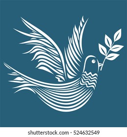 Pigeon. Vector illustration.