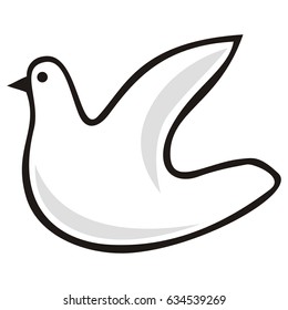 Pigeon. Vector illustration.