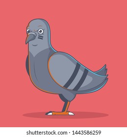 Pigeon vector illustration. Bird, animal, brand, logo, icon design concept