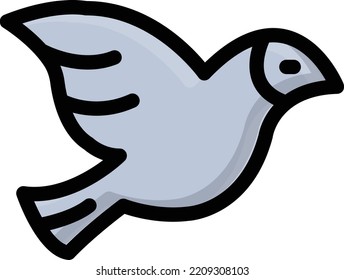 pigeon Vector illustration on a transparent background. Premium quality symbols. Stroke vector icon for concept and graphic design