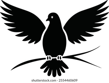 a pigeon vector logo design