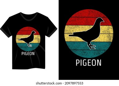 Diseño de camisetas retro de paloma