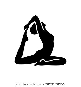 Pigeon Yoga Pose Deep Hip Opening Stretching Icon