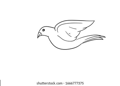 Pigeons Doodle Icon Vector Hand Drawing Stock Vector (Royalty Free ...
