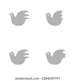 pigeons icon on a white background, vector illustration