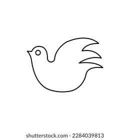 pigeons icon on a white background, vector illustration