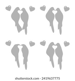 pigeons icon on a white background, vector illustration