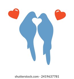 pigeons icon on a white background, vector illustration