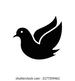 Pigeons icon. Icon related to wedding. Solid icon style, glyph. Simple design editable
