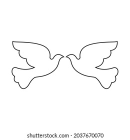 Pigeons icons. Vector in flat design