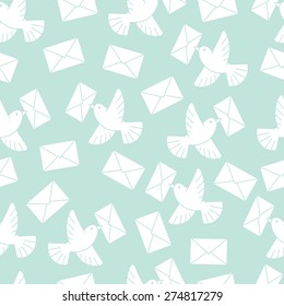 Pigeons with a letter pattern. 