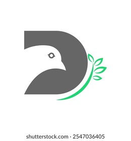 Modelo de design de ícone de logotipo Pigeons