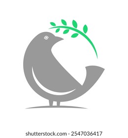 Modelo de design de ícone de logotipo Pigeons