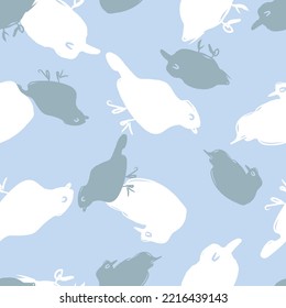 Pigeons seamless pattern background for fashion textiles, graphics, backgrounds and crafts