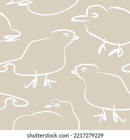 Pigeons seamless pattern background for fashion textiles, graphics, backgrounds and crafts