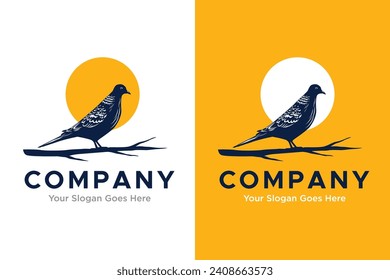 pigeons Vectors turtledove illustration logo design