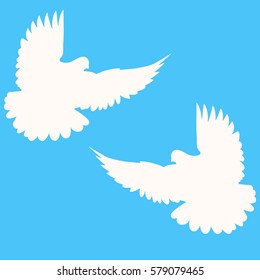 391 Two Doves Flying In Heaven Images, Stock Photos & Vectors ...